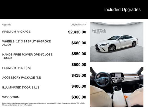 Used 2024 Lexus ES 350 w/ Premium Package FWD image 5
