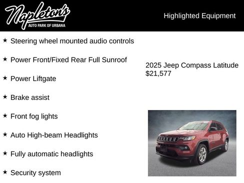 Used 2025 Jeep Compass Latitude w/ Sun & Sound Group image 7