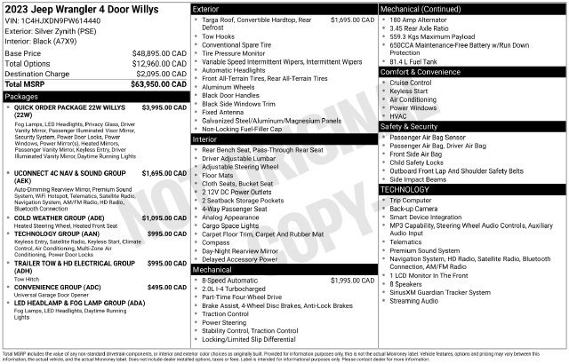 Used 2023 Jeep Wrangler Unlimited Sport AWD/4WD image 8