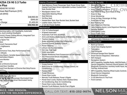 Certified 2024 MAZDA CX-90 3.3 Turbo w/ Premium Plus Pkg AWD/4WD image 2
