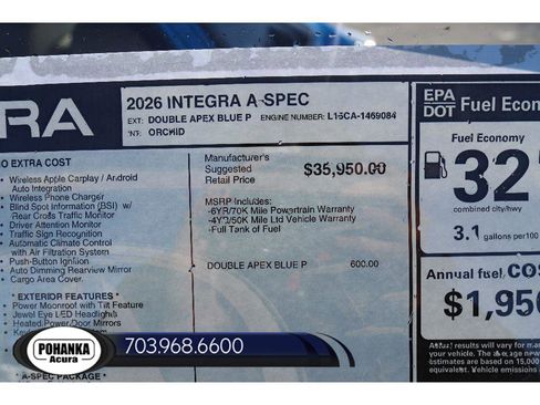 New 2026 Acura Integra A-Spec image 38