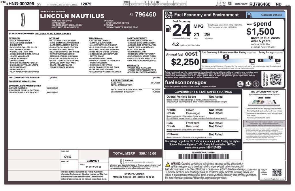 Used 2024 Lincoln Nautilus Reserve AWD/4WD image 46