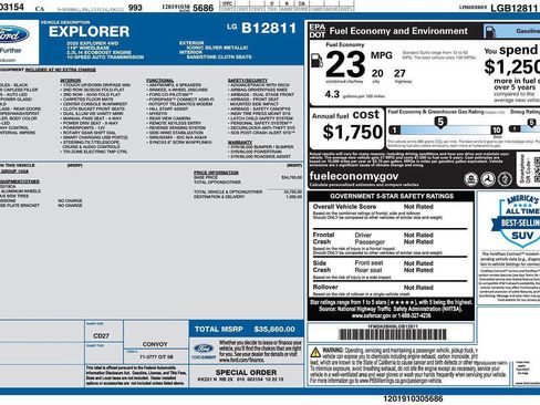 Used 2020 Ford Explorer 4WD image 3