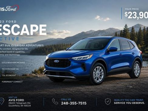 Used 2023 Ford Escape Active w/ Tech Pack #2 AWD/4WD image 1