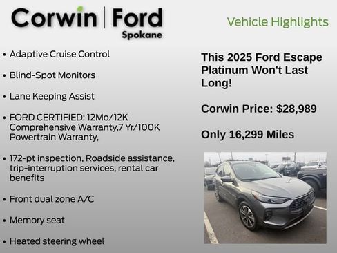 Used 2025 Ford Escape Platinum image 6