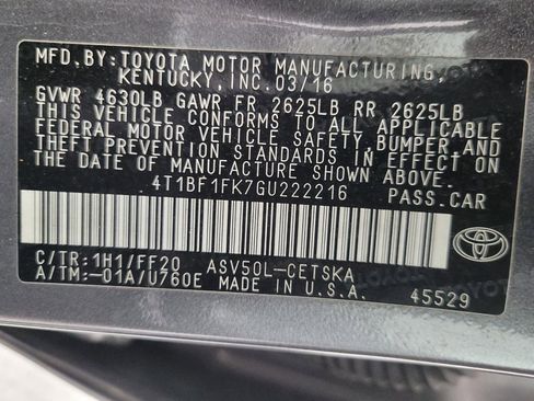 Used 2016 Toyota Camry SE w/ Moonroof Package image 33