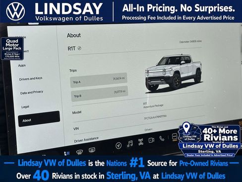 Used 2022 Rivian R1T Adventure AWD/4WD image 25