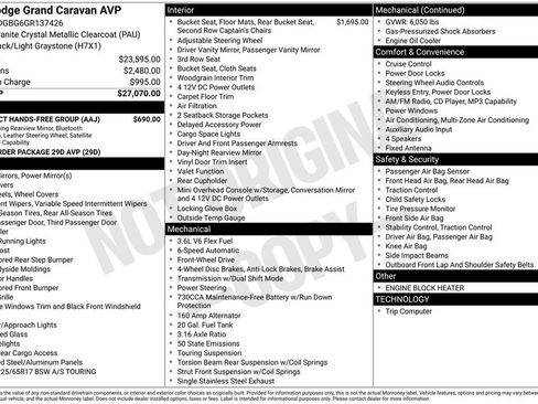 Used 2016 Dodge Grand Caravan American Value Package w/ UConnect Hands-Free Group image 13