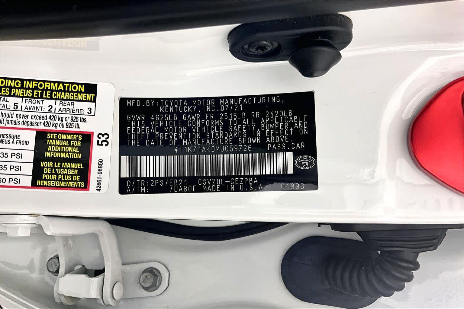 Used 2021 Toyota Camry TRD FWD image 33