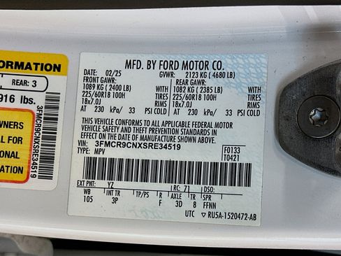 Used 2025 Ford Bronco Sport Outer Banks w/ Outer Banks Tech Package+ AWD/4WD image 12