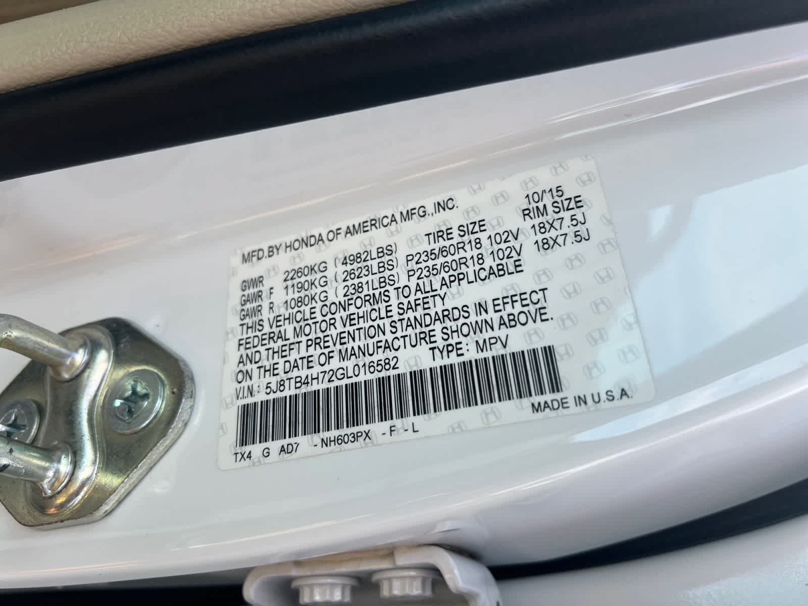 Used 2016 Acura RDX w/ Advance Package AWD/4WD image 17
