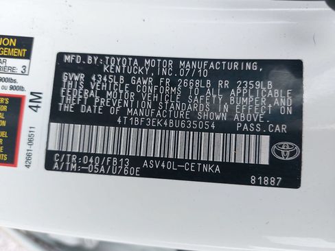 Used 2011 Toyota Camry LE w/ LE Extra-Value Pkg FWD image 35