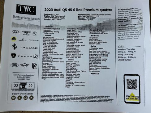 Used 2023 Audi Q5 2.0T Premium w/ Convenience Package AWD/4WD image 47