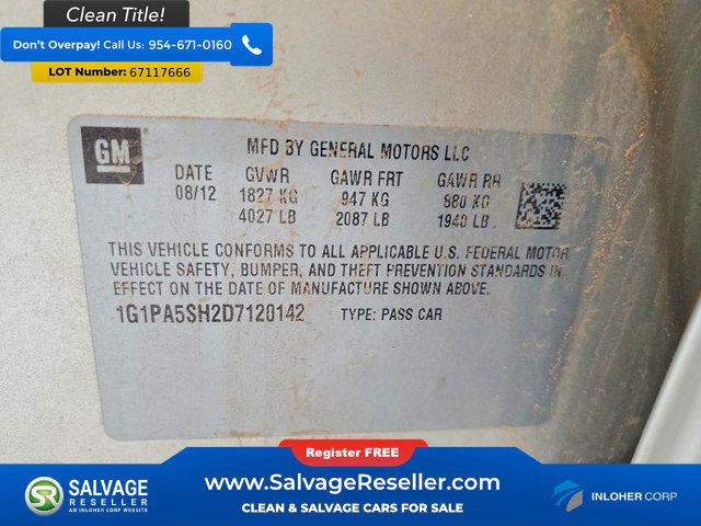 Used 2013 Chevrolet Cruze LS FWD image 16