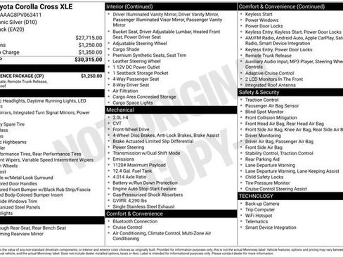 Used 2023 Toyota Corolla Cross XLE w/ Convenience Package FWD image 4