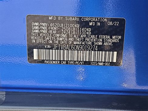 Used 2022 Subaru WRX Limited image 38