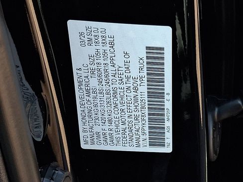 New 2026 Honda Ridgeline Black Edition image 28