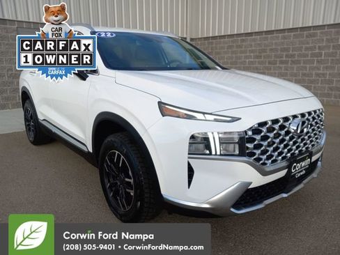 Used 2022 Hyundai Santa Fe Blue image 1