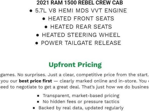 Used 2021 RAM 1500 Rebel w/ Rebel Level 2 Equipment Group AWD/4WD image 2