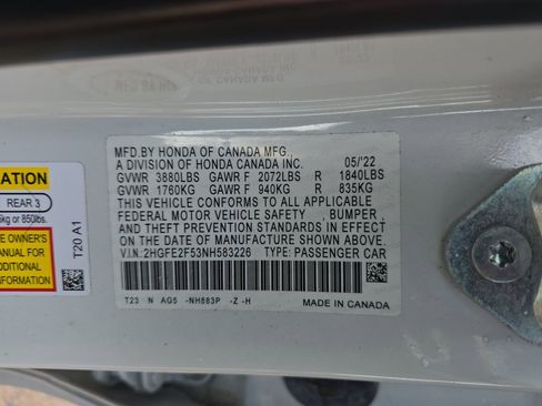 Used 2022 Honda Civic Sport image 20