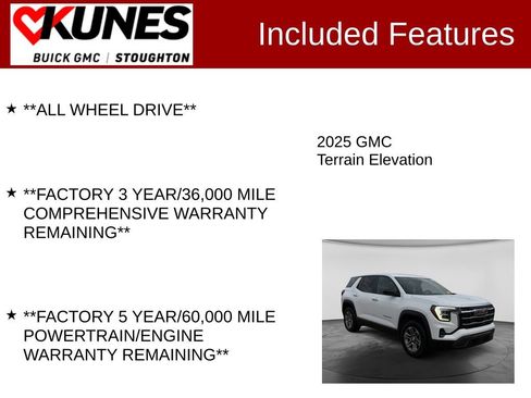 Used 2025 GMC Terrain Elevation AWD/4WD image 3