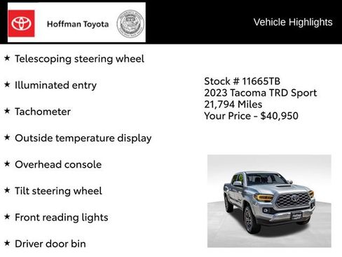 Used 2023 Toyota Tacoma TRD Sport AWD/4WD image 35