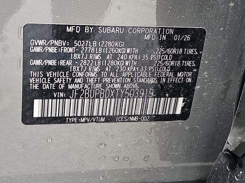 Certified 2026 Subaru Outback Premium AWD/4WD image 44