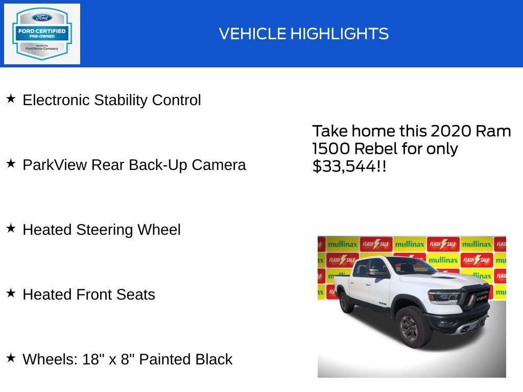 Used 2020 RAM 1500 Rebel w/ Rebel Level 1 Equipment Group AWD/4WD image 19