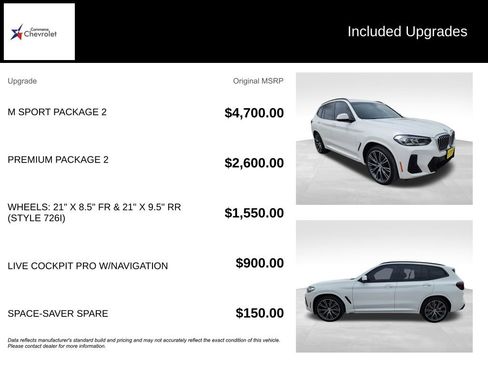 Used 2022 BMW X3 sDrive30i w/ M Sport Package 2 RWD image 45