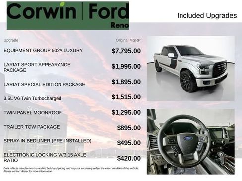 Used 2016 Ford F150 Lariat w/ Equipment Group 502A Luxury RWD image 3