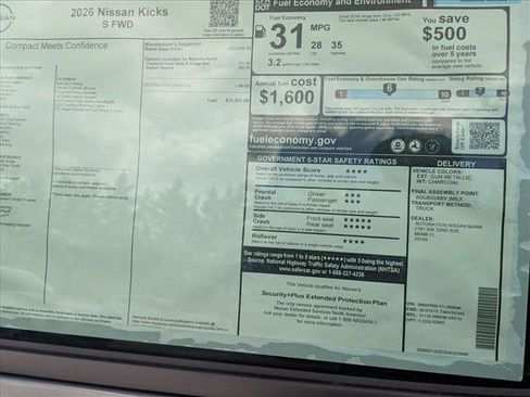 New 2026 Nissan Kicks S FWD image 16