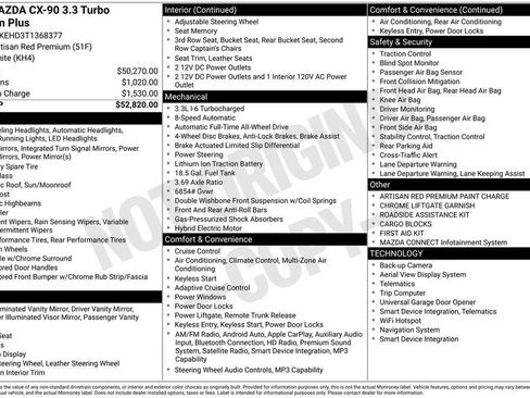 New 2026 MAZDA CX-90 3.3 Turbo w/ Premium Plus Pkg image 37