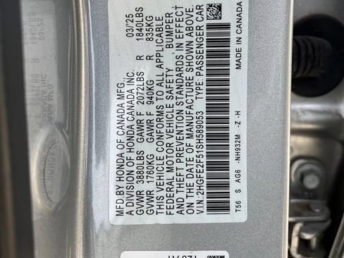 Certified 2025 Honda Civic Sport image 9