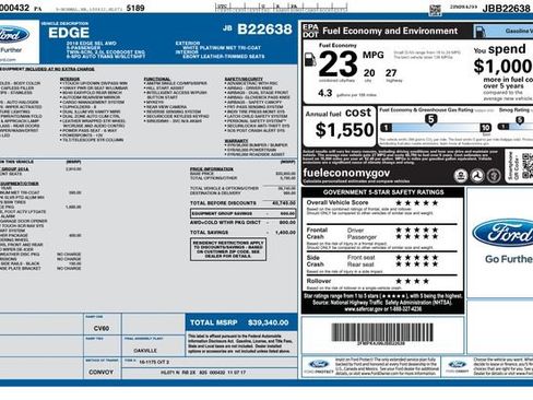 Used 2018 Ford Edge SEL w/ Equipment Group 201A AWD/4WD image 10