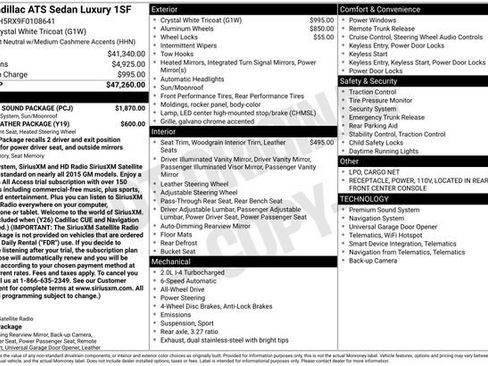 Used 2015 Cadillac ATS Luxury w/ Sun And Sound Package AWD/4WD image 46