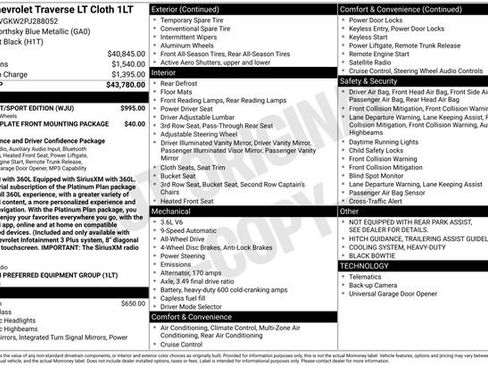Certified 2023 Chevrolet Traverse LT w/ Midnight/Sport Edition AWD/4WD image 34