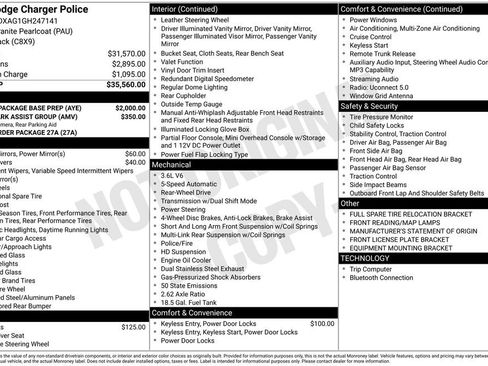 Used 2016 Dodge Charger Police w/ Patrol Package Base Prep RWD image 6