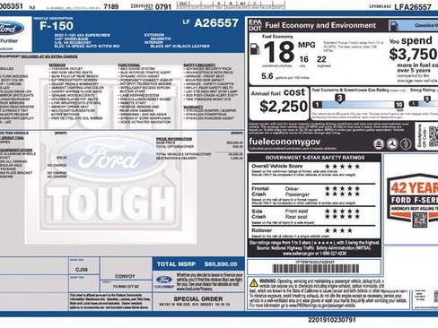 Used 2020 Ford F150 Platinum AWD/4WD image 1