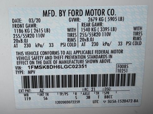 Used 2020 Ford Explorer XLT w/ Equipment Group 202A AWD/4WD image 36