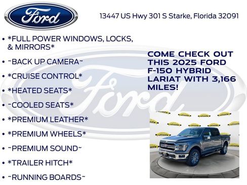 New 2025 Ford F150 Lariat w/ Equipment Group 501A Mid image 10