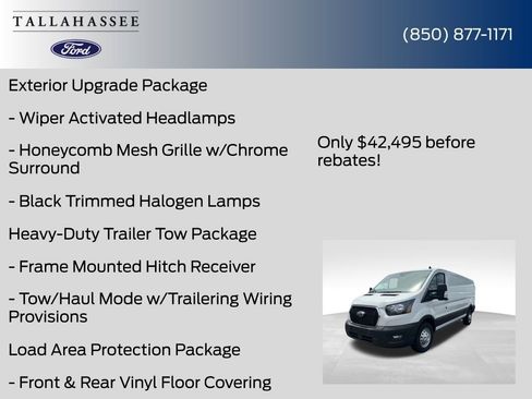 New 2024 Ford Transit 350 148 Low Roof w/ Exterior Upgrade Package image 13