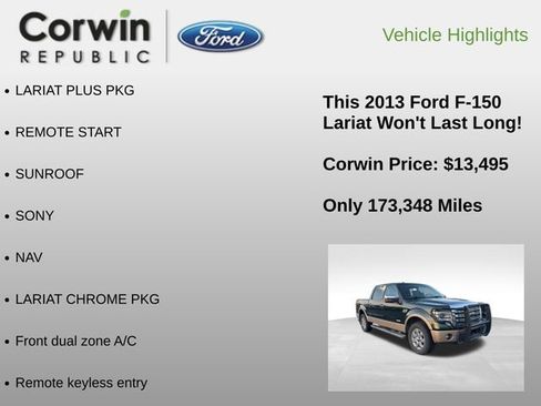 Used 2013 Ford F150 Lariat w/ Luxury Equipment Group image 6