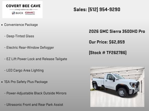 New 2026 GMC Sierra 3500 Pro w/ 1SA Pro Safety Plus Package AWD/4WD image 12