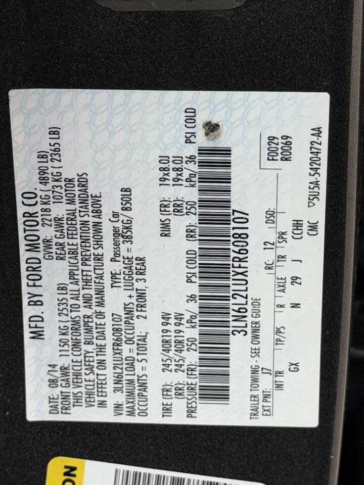 Used 2015 Lincoln MKZ Hybrid w/ Equipment Group 202A Reserve FWD image 16