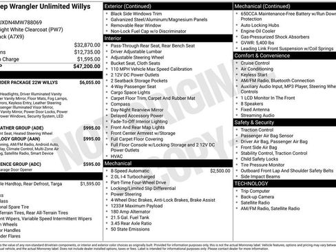 Used 2021 Jeep Wrangler Unlimited Sport image 40