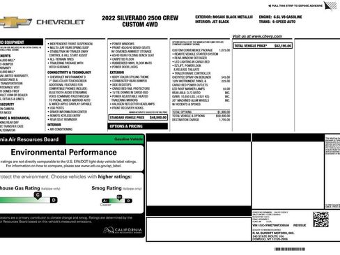Used 2022 Chevrolet Silverado 2500 Custom w/ Custom Convenience Package AWD/4WD image 3