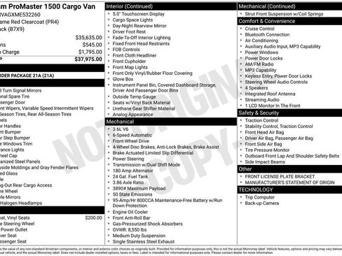 Used 2021 RAM ProMaster 1500 FWD image 23