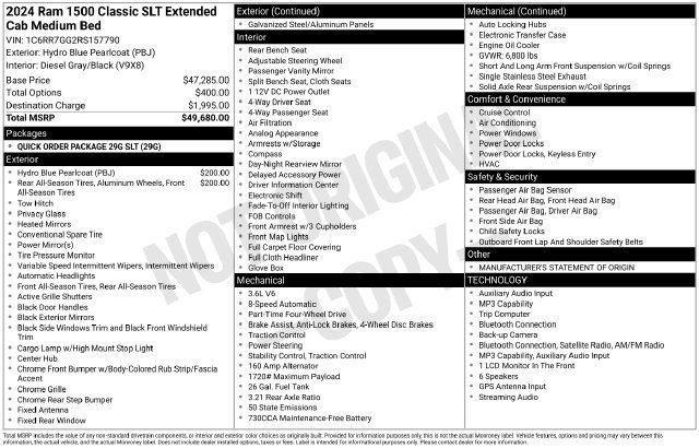Certified 2024 RAM 1500 Classic SLT AWD/4WD image 4