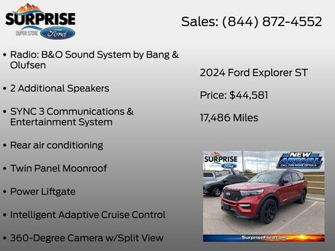 Used 2024 Ford Explorer ST w/ Equipment Group 401A AWD/4WD image 19