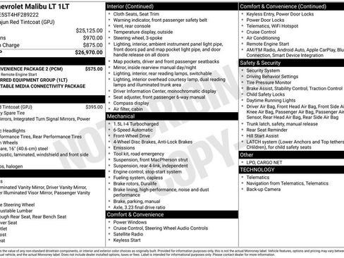 Used 2017 Chevrolet Malibu LT w/ LPO, Convenience Package 2 image 4